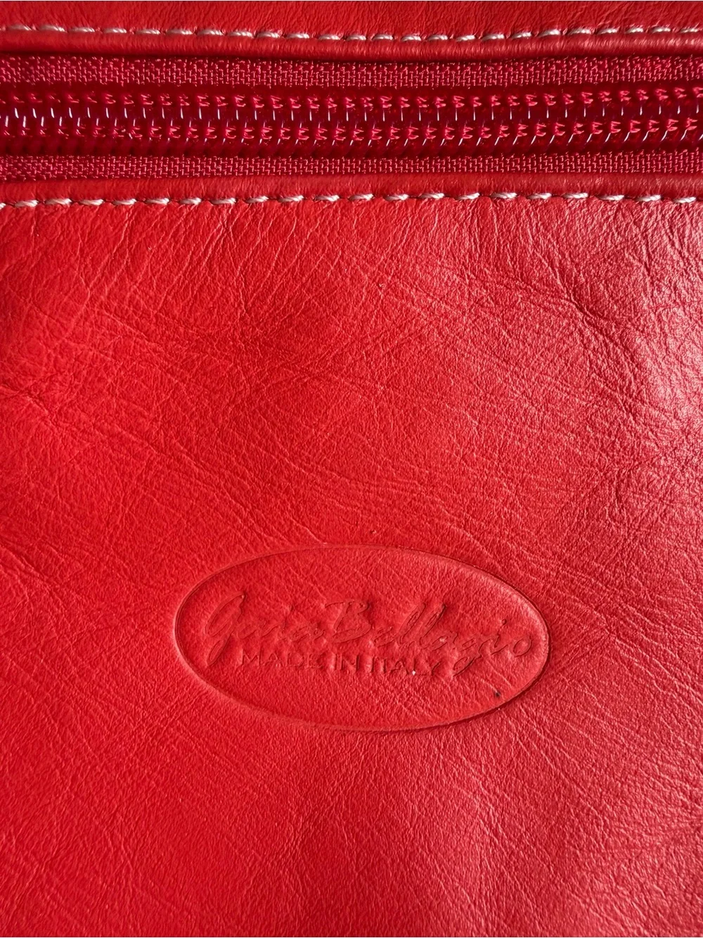 Genuine Leather Gaia Bellagio Red Crossbody Bag